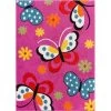 Well Woven 09305 Daisy Butterflies Kids Rug; Pink - 5 x 7 ft. -Rugs&Mats Official Shop Unbeatablesale20Inc WLLW021xx650xxb41e01