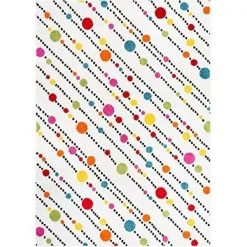 Well Woven 09664 Dandy Dots & Stripes Kids Rug; Ivory - 3 ft. 3 in. x 5 ft.