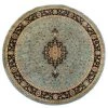 Well Woven 541064R Medallion Kashan Traditional Round Rug; Light Blue - 3 ft. 11 in. -Rugs&Mats Official Shop Unbeatablesale20Inc WLLW192xx650xxd9a3f3