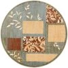 Ricki'S Rugs Sarouk Traditional Round Rug; Light Blue - 5 ft. 3 in.