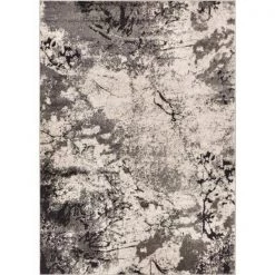 Well Woven LX-67-7 Supurasshu Modern Rug; Grey - 7 ft. 10 in. x 10 ft. 6 in.