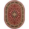 Well Woven 54100-6O Medallion Kashan Traditional Oval Rug; Red - 6 ft. 7 in. x 9 ft. 6 in.
