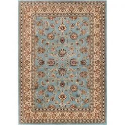 Well Woven 549363 Sarouk Traditional Rug; Light Blue - 2 ft. 3 in. x 3 ft. 11 in.