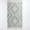 Luxen Home 4'x6' Handloom Teal Stonewashed Cotton Rug with Tassels -Rugs&Mats Official Shop Unbeatablesale20Inc WNSMH1746xx650xx6f470e