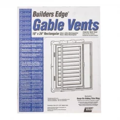 Builders Edge 120061824117 Rectangle Plastic Vent White - 18 x 24 in.