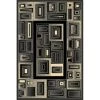 A Cd 6 x 9 Gallery Machine Carved Area Rug - Grey Black & Chocolate
