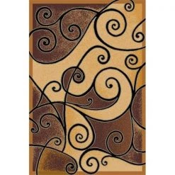 A Cd 6 x 9 Gallery Machine Carved Area Rug - Black & Berber