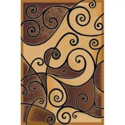 Persian Weavers 8 x10 Gallery Machine Carved Area Rug - Black & Berber