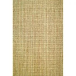 Anji Mountain Bamboo Rug Co. AMB0300-0810 8x10 ANDES Natural Boucle Hand Spun Jute Rug- Tucked Ends