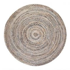 Anji Mountain AMB0350-060R 6 ft. Round Kerala Denim & Jute Rug