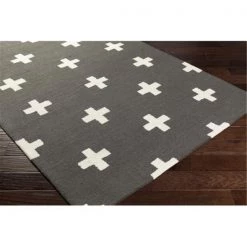 Artistic Weavers HDA2391-576 Hilda Monica Rectangle Hand Tufted Area Rug; Black - 5 x 7 ft. 6 in.