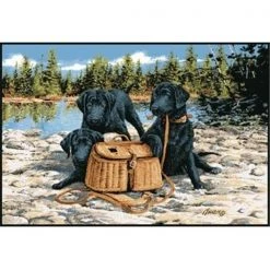 Associated Weavers Custom Printed Rugs GONE FISHING Gone Fishing Wildlife Rug