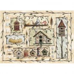 Associated Weavers Custom Printed Rugs BIRD HOUSES Bird Houses Rug