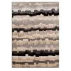 Central Oriental 7103BE58.090 Milan Grigio 090 Erasto 100 Percent Heat Set Polypropylene Rug; Birch & Ebony - 5 x 7 ft. 6 in.