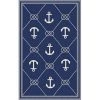 Central Oriental 6004.42.62 Tributary Tributary Anchor 100 Percent Heat Set Polypropylene Rug; Navy & Ivory - 6 ft. 7 in. x 9 ft. 6 in. -Rugs&Mats Official Shop Unbeatablesale20Inc cnor3718xx650xx370253