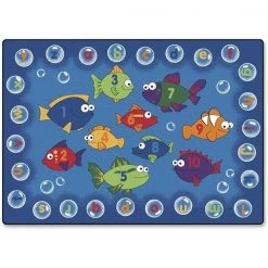Carpets For Kids 6813 Fishing for Literacy 3.83 ft. x 5.42 ft. Rectangle Carpet