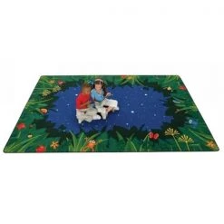 Carpets For Kids 6513 Peaceful Tropical Night 3.83 ft. x 5.42 ft. Rectangle Carpet