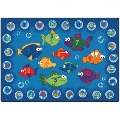 Carpets For Kids 6817 Fishing for Literacy 8 ft. x 12 ft. Rectangle Carpet