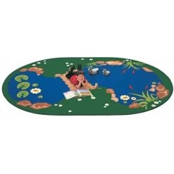 Carpets For Kids 3036 The Pond 8.25 ft. x 11.67 ft. Oval Carpet