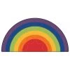Carpets For Kids 1262 Rainbow Rows 6 ft. x 12 ft. Semi-Cir Carpetcle