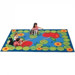 Carpets For Kids 2201 ABC Caterpillar 4.42 ft. x 5.83 ft. Rectangle Rug