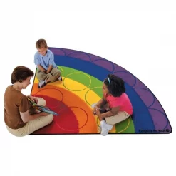 Carpets For Kids 1266 Rainbow Rows 6 ft. Corner