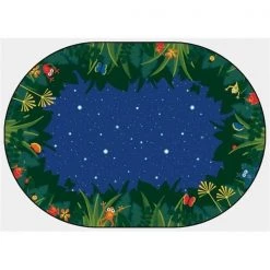 Carpets For Kids 6505 Peaceful Tropical Night 6 ft. x 9 ft. Oval Carpet