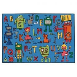Carpets for Kids 36.79 Reading Robots 3 ft. x 4.5 ft.