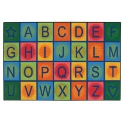 Carpets for Kids 48.58 Simple Alphabet Blocks 4 ft. x 6 ft.