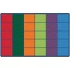 Carpets for Kids 4034 Colorful Rows Seating Rug - seats 30