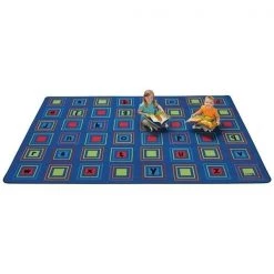 Carpets for Kids 3214 4 x 6 ft. Literacy Squares Seating Rug - Primary