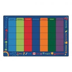 Carpets for Kids 6412 Canadian Calendar Celebrations Rug; 7 ft. 6 in. x 12 ft.