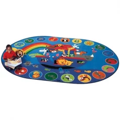 Carpets for Kids 80006 Noahs Voyage Circletime Rug; 6 ft. 9 in. x 9 ft. 5 in.