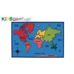 Carpets for Kids 96.86 Kids Value Rug - World Map