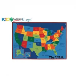 Carpets for Kids 96.95 Kids Value Rug - USA Map