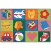 Carpets for Kids 36.25 Rectangle Toddler Fun Squares Rug - 3 x 4 ft. 6 in.
