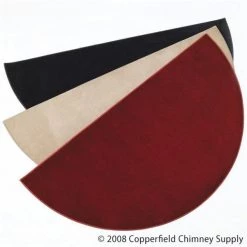 Chimney Goods Of The Woods Crimson Half Round Hearth Rug 72 Inch x 36 Inch Synthetic Fibers