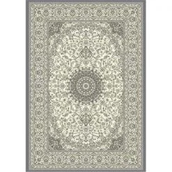 Dynamic Rugs AN212571196656 Ancient Garden Runner Rug; Cream & Grey - 2 ft. 2 in. x 11 ft.