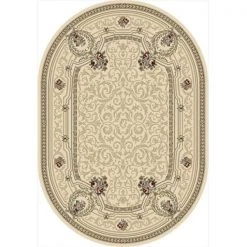 Dynamic Rugs ANOV35570916464 Ancient Garden 2 ft. 7 in. x 4 ft. 7 in. Oval 57091-6464 Rug - Ivory