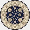 Dynamic Rugs ANR5573653464 Ancient Garden 5 ft. 3 in. Round 57365-3464 Rug - Blue/Ivory