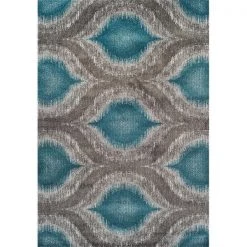 Dalyn MG4441TE5X8 5 ft. 3 in. x 7 ft. 7 in. Modern Greys Teal Area Rug