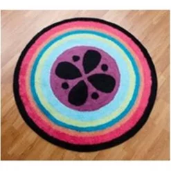 Ricki'S Rugs Magical Michayla 3x3 Round Rug; Black; Pink; Turquoise; Orange; Green; Purple