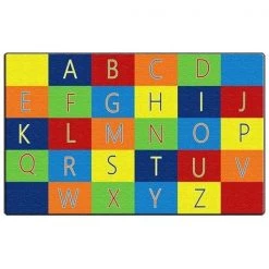 Flagship Carpets FE404-58A Rectangle Alphabet Seating Carpet; 10 ft. 9 in. x 13 ft. 2 in.