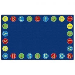 Flagship Carpets FE405-58A Round Alphabet Circles Carpet; 10 ft. 9 in. x 13 ft. 2 in.