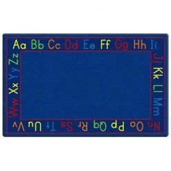 Flagship Carpets PE421-44 Rectangle Cushy Alphabet Carpet; 7 ft. 6 in. x 12 ft.