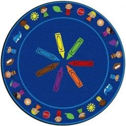 Flagship Carpets PE422-26 Round Cushy Colors Carpet; 6 ft.