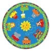 Flagship Carpets CE420- 73W Round Cutie Train Nursery School Rug; 5 ft.
