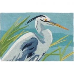 Lovelyhome Blue Heron Area Rug - 22 x 34 in.