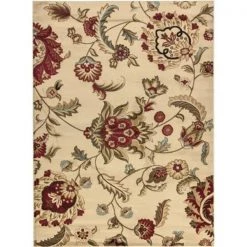 Infinity Home 543928 9 ft. 3 in. x 12 ft. 6 in. Barclay Ashley Oriental Traditional Rectangular Rug - Ivory