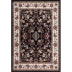 Infinity Home 84734 3 ft. 3 in. x 5 ft. 3 in. Miami Bijar Classic Traditional Oriental Area Rug - Black